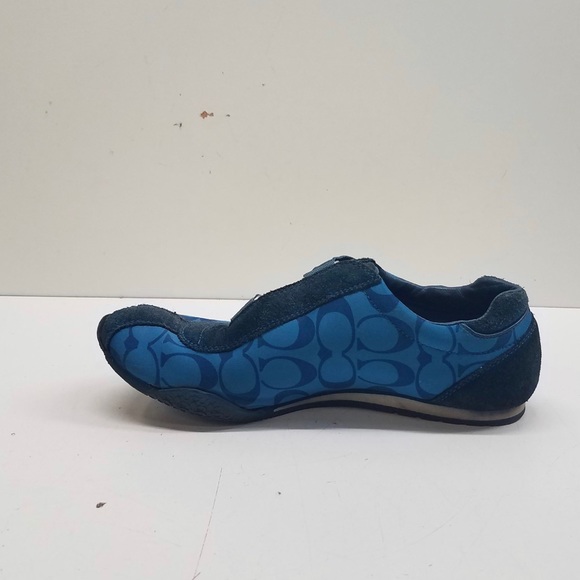 Coach Kyrie Signature Velcro Strap Canvas Leather Shoes Size 7.5 - Picture 4 of 5